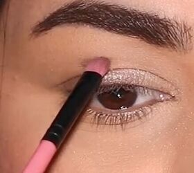 Glam up your hooded eyes with this shimmery, dazzling idea