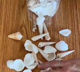 Pick up a bunch of tiny seashells for this stylish summer idea