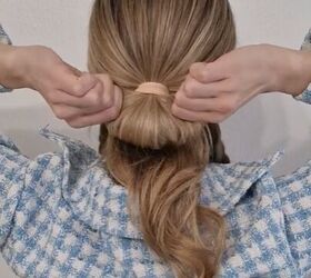 Hack to make your braided bun look extra thick and full