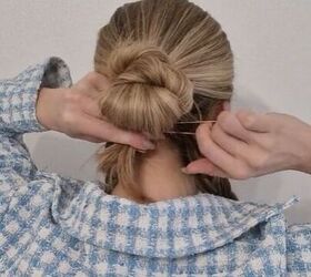 Hack to make your braided bun look extra thick and full