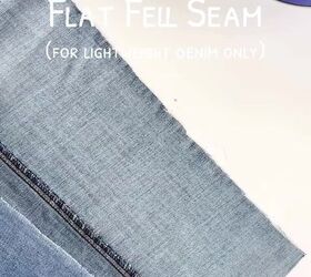 Flat fell seam tutorial on jeans