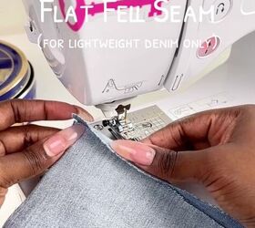 Flat fell seam tutorial on jeans