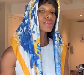 chic way to wear your scarf this summer, Positioning the scarf