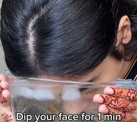 all natural easy way to glowing skin, Dunking the face in icy water