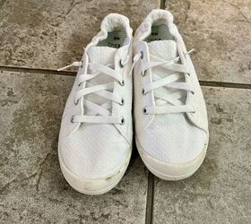 She used this unexpected household item to make her filthy white sneakers as good as new