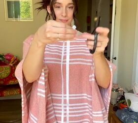 She cut a towel in the middle for this easy, beachy 20-minute idea