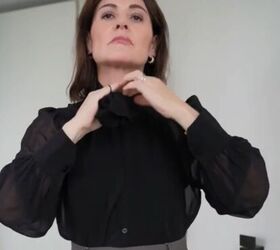 How to tie a bow on a blouse