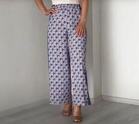 easy pants sewing pattern, DIY flowy pants for summer