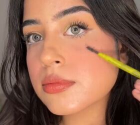 Removing mascara from the cheek