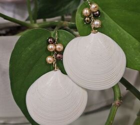 pearl seashell earrings