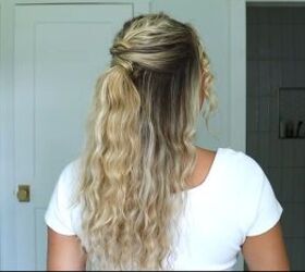 Crossed half ponytail