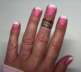 Cute and Easy Pink French Tip Nails