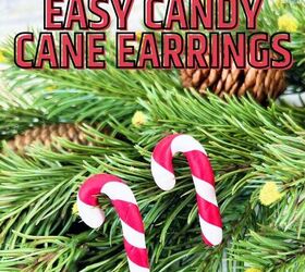 Polymer Clay Candy Cane Earrings for Christmas Creatively Beth creativelybeth polymerclay sculpey earrings jewelry candycane craft diy christmas gift