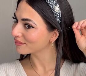 keep your headband from sliding with this genius hair hack, Easy hair hack for headbands