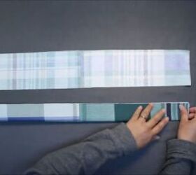 She folds over 2 strips of fabric for this idea that's as cute as it is practical