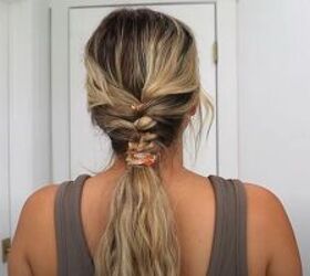 scarf hairstyles, Scarf knot ponytail