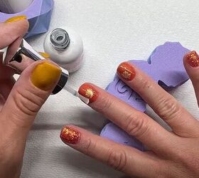 reverse nail stamping, Applying a top coat