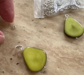 how to create some eco friendly tagua nut earrings, Add jump rings