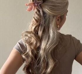 Claw Clip Knotted Half Updo