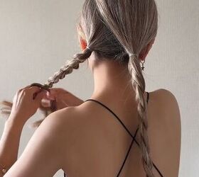 Creating space bun braids