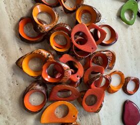 how to create some delightful eco friendly earrings, Pumpkin orange Tagua nuts