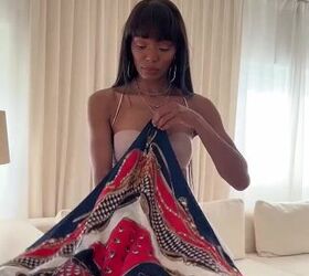 We can't believe how elegant she made her scarf in just 30 seconds