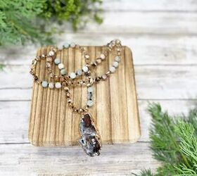 DIY Beaded Necklace With Geode