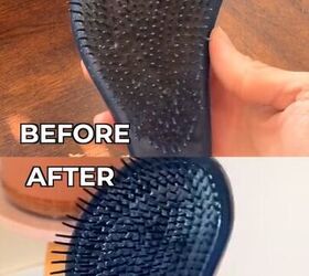 how to clean your hairbrush, Before vs after how to clean a hairbrush