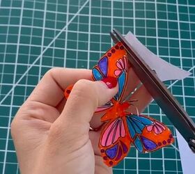 diy butterfly hair clips, Cutting out the butterfly design