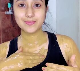 how to do body polishing at home, Applying the DIY body polish