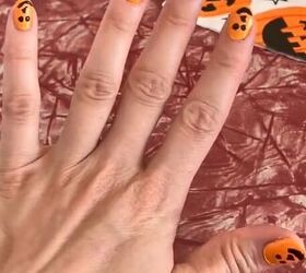 inspo for halloween nails, DIY pumpkin nails