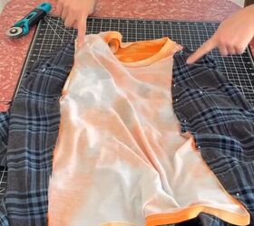 take a walmart tee and flannel and put them together, How to DIY a cute Halloween shirt