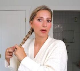 Creating a braided bun hairstyle with a hat