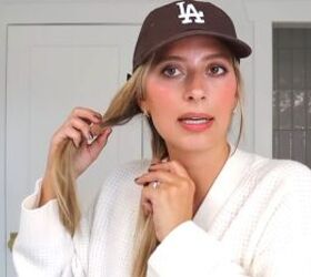 Creating a pull-through braid hairstyle with a hat