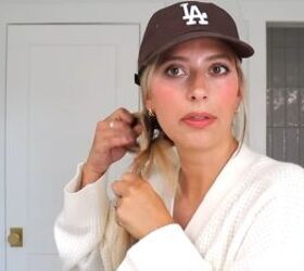 Creating a pull-through braid hairstyle with a hat