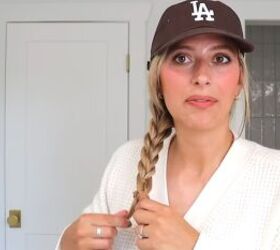 Creating a pull-through braid hairstyle with a hat