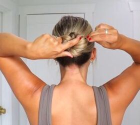 Easy low bun hack for short hair