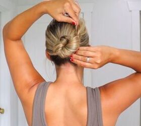 Easy low bun hack for short hair