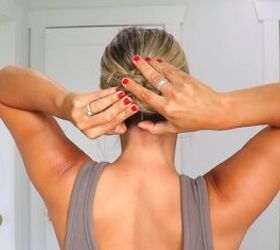 Easy low bun hack for short hair