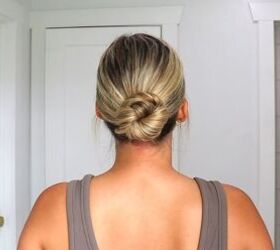 Easy low bun hack for short hair