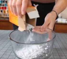 mix together baking soda dish soap hydrogen peroxide, Mixing the ingredients