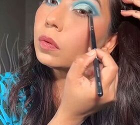 teal eye makeup, Creating a teal eye makeup look