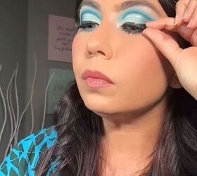 teal eye makeup, Creating a teal eye makeup look