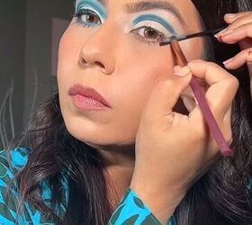 teal eye makeup, Creating a teal eye makeup look