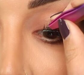 eye lift makeup, Applying the lashes