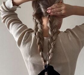 braids with bows, Creating cute braids with bows