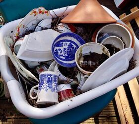 how to make a pretty pendant from recycled crockery, Old discarded crockery