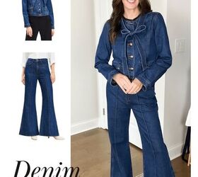 chic stylish denim outfit, denim outfit from Loft