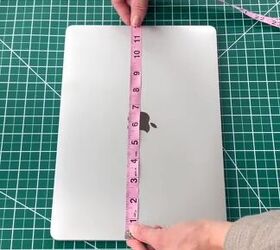 She measures her laptop for this trendy and cute idea