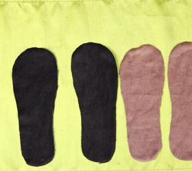 Make simple stay-on slippers from scraps